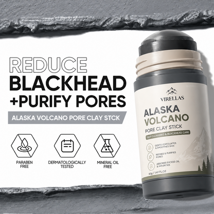 𝐀𝐥𝐚𝐬𝐤𝐚 𝐕𝐨𝐥𝐜𝐚𝐧𝐨 𝐏𝐨𝐫𝐞 𝐂𝐥𝐚𝐲 𝐒𝐭𝐢𝐜𝐤 – Blackhead Remover & Gentle Exfoliating Face Mask