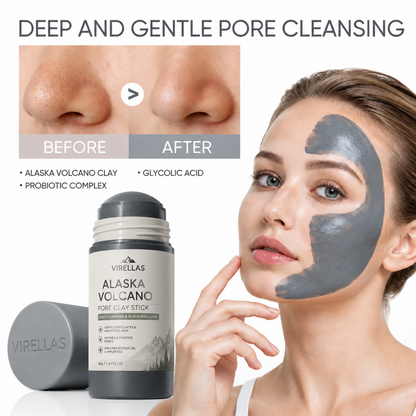 𝐀𝐥𝐚𝐬𝐤𝐚 𝐕𝐨𝐥𝐜𝐚𝐧𝐨 𝐏𝐨𝐫𝐞 𝐂𝐥𝐚𝐲 𝐒𝐭𝐢𝐜𝐤 – Blackhead Remover & Gentle Exfoliating Face Mask