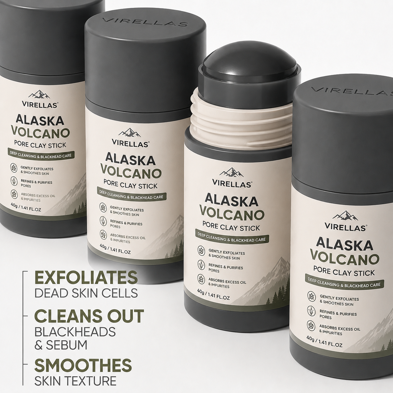 𝐀𝐥𝐚𝐬𝐤𝐚 𝐕𝐨𝐥𝐜𝐚𝐧𝐨 𝐏𝐨𝐫𝐞 𝐂𝐥𝐚𝐲 𝐒𝐭𝐢𝐜𝐤 – Blackhead Remover & Gentle Exfoliating Face Mask