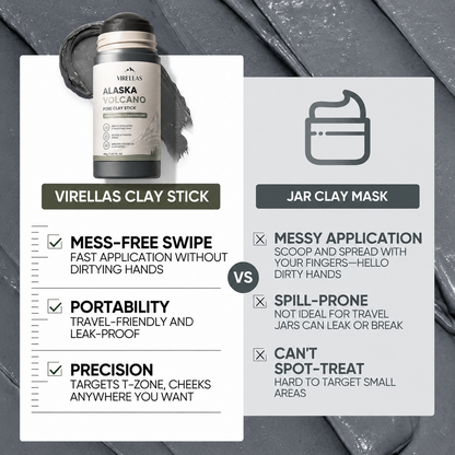 𝐀𝐥𝐚𝐬𝐤𝐚 𝐕𝐨𝐥𝐜𝐚𝐧𝐨 𝐏𝐨𝐫𝐞 𝐂𝐥𝐚𝐲 𝐒𝐭𝐢𝐜𝐤 – Blackhead Remover & Gentle Exfoliating Face Mask