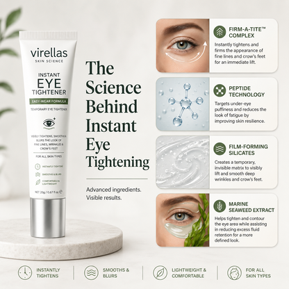 𝐕𝐢𝐫𝐞𝐥𝐥𝐚𝐬™ 𝐈𝐧𝐬𝐭𝐚𝐧𝐭 𝐄𝐲𝐞 𝐓𝐢𝐠𝐡𝐭𝐞𝐧𝐞𝐫 | Smooth & Firm Under Eyes