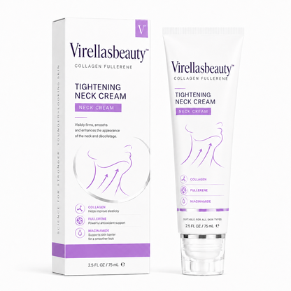 ✨Virellasbeauty™ Instant Neck Lift Cream  — 🧴 Infused with Retinol & Hyaluronic Acid | Firms the Neck, Reduces Wrinkles & Double Chin